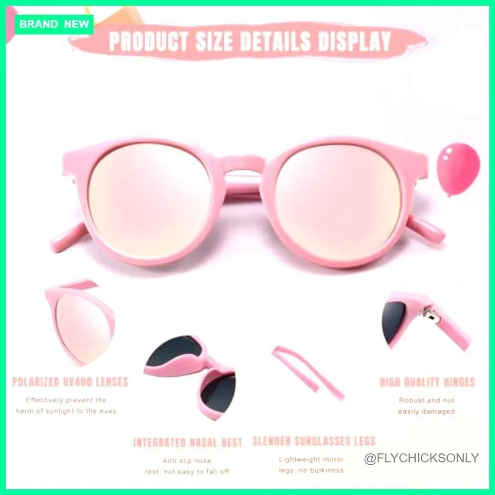 Flexible Polarized Sunglasses for Toddlers with UV Protection Strap